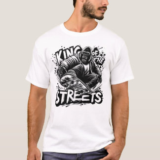 Gorilla Skateboarding – King of the Streets funny T-Shirt