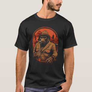 Gorilla Smoking Cigar Gangster Mafia Monkey Ape Ar T-Shirt