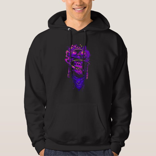Gorilla Smoking Hoodie (Front)