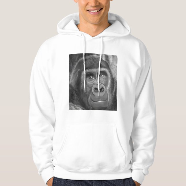 Gorilla sucking fingers Hoodie2 Finger Sucking Gor Hoodie (Front)