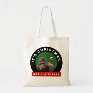 Gorilla Turkey Christmas Dinner Pun Tote Bag