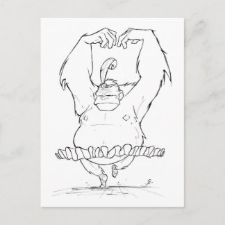 Gorilla Tutu Postcard