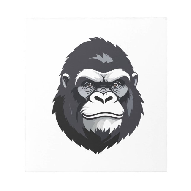 Gorilla Vector Art Animal Modern Urban Graphic  Notepad (Front)