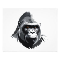 Gorilla Vector Graphic Art Portrait Animal Spirit