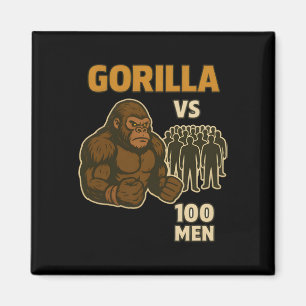 Gorilla vs 100 men epic battle magnet