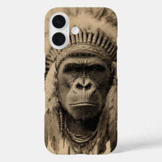 Gorilla War Bonnet iPhone 16 Case