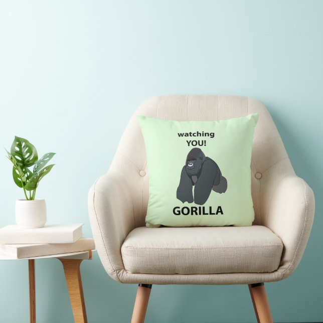 Gorilla Watching You Funny Gorilla Cushion (Chair)