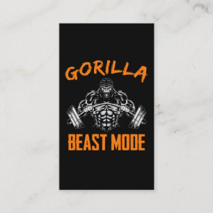 Gorilla Weightlifting Beast Powerlifting Fitness Business Card