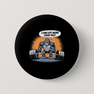 Gorilla Weightlifting Fitness Gym Training Bodybui 6 Cm Round Badge
