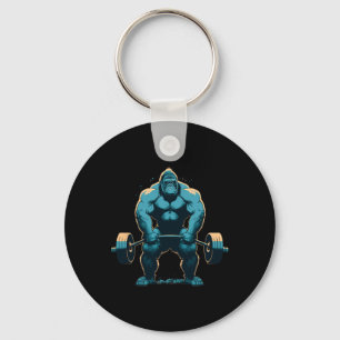 Gorilla Weightlifting Gym Fitness Deadlift Workout Key Ring
