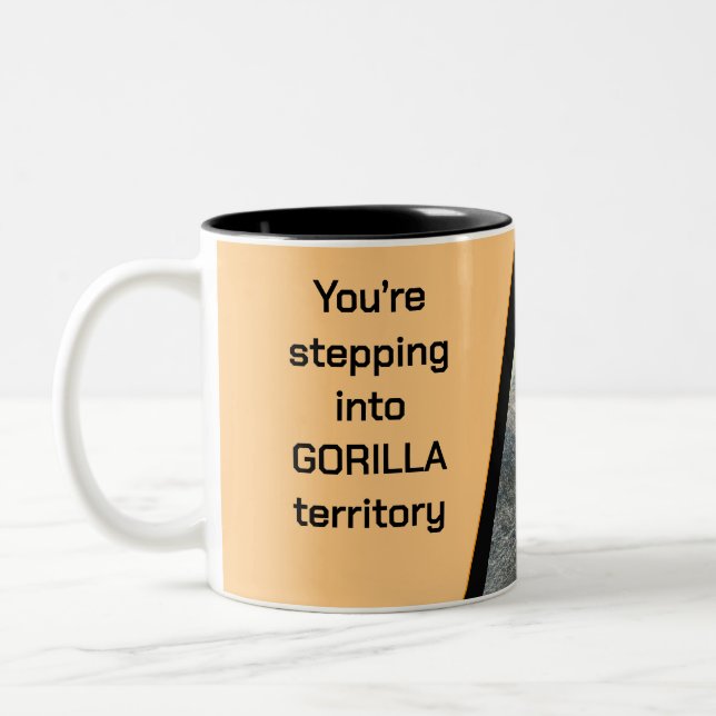 Gorilla Welcome Two-Tone Coffee Mug (Left)
