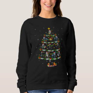 Gorilla  Xmas Lights Gorilla Christmas Tree Sweatshirt