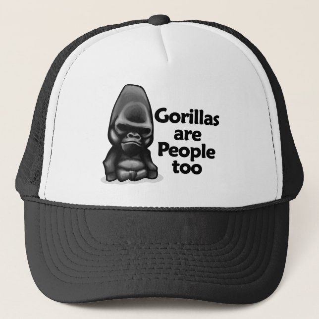 Gorillas are People too Trucker Hat (Front)