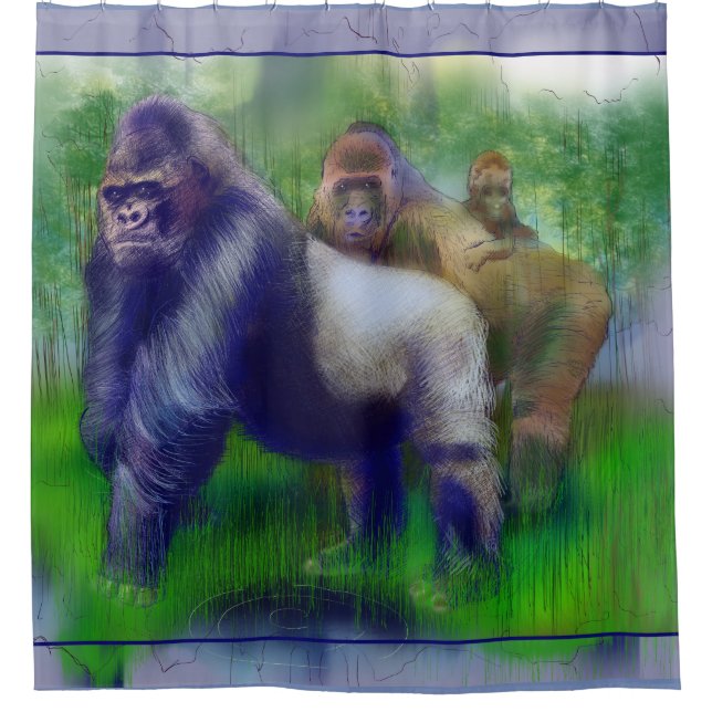 Gorillas in Our Midst Shower Curtain (Front)