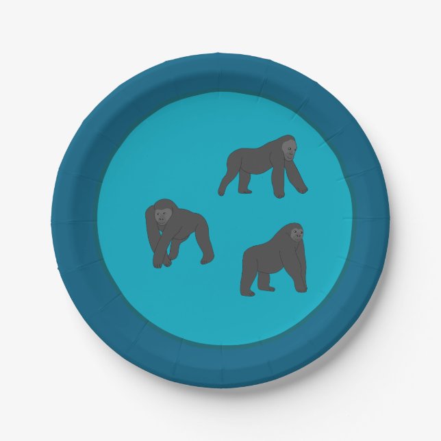 Gorillas Paper Plate (Front)