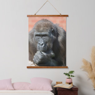 Gorilla's Time to Relax Hanging Tapestry