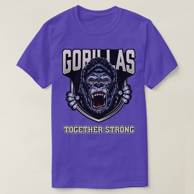 Gorillas Together Strong T-Shirt (Design Front)