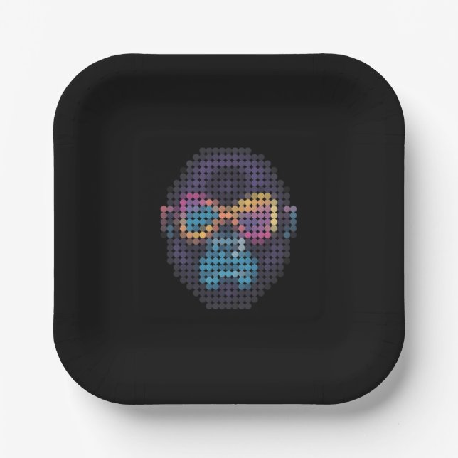 GORILLUMINATE D401 black Paper Plate (Front)