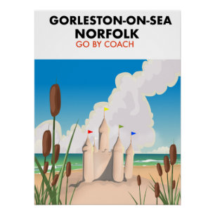 Gorleston-on-Sea Norfolk beach poster