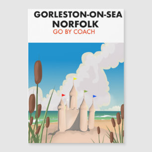 Gorleston-on-Sea Norfolk beach poster Announcement