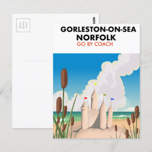 Gorleston-on-Sea Norfolk beach poster Postcard