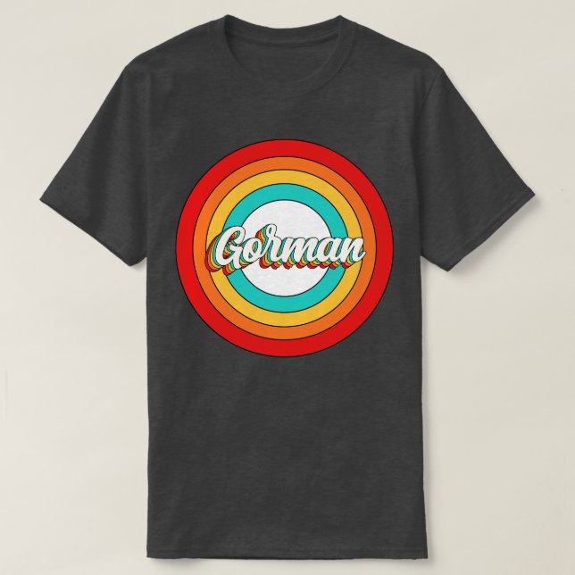 Gorman Name Shirt Vintage Gorman Circle (Design Front)