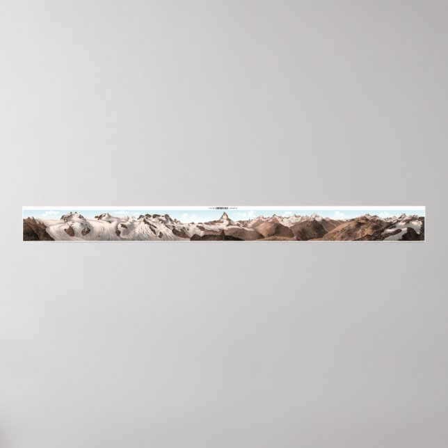 GORNERGRAT Swiss Alps Panorama 360° poster (Front)