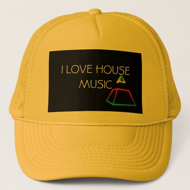 Gorros para djs i love house music trucker hat (Front)