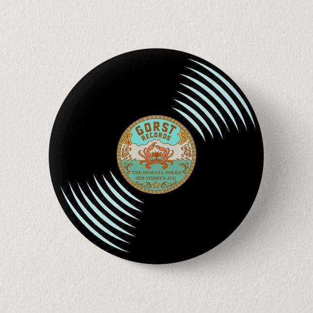 Gorst Records Retro Style Button (Front)