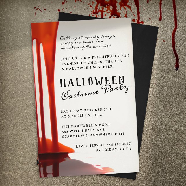Gory Blood Drips Halloween Party  Flyer (Creator Uploaded)