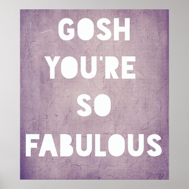 Gosh,Fabulous Poster (Front)