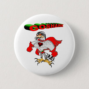 Goshawk Cartoon 6 Cm Round Badge