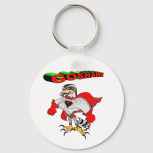 Goshawk Cartoon Key Ring