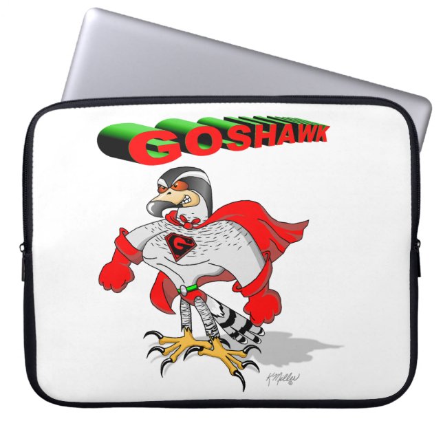 Goshawk Cartoon Laptop Sleeve (Front)