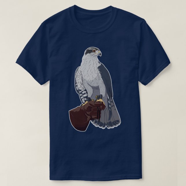 Goshawk on Glove 1 T-Shirt (Design Front)