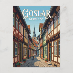 Goslar Old Town Alley Germany Postcard