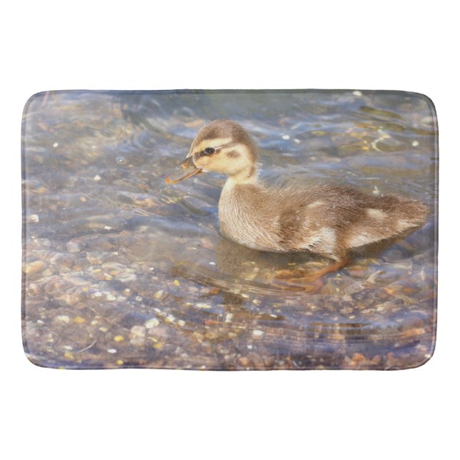 Gosling in the pond bath mat (Front)