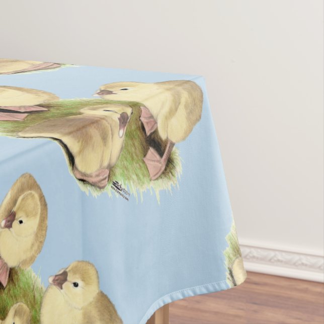 Goslings:  Buff African Tablecloth (In Situ)