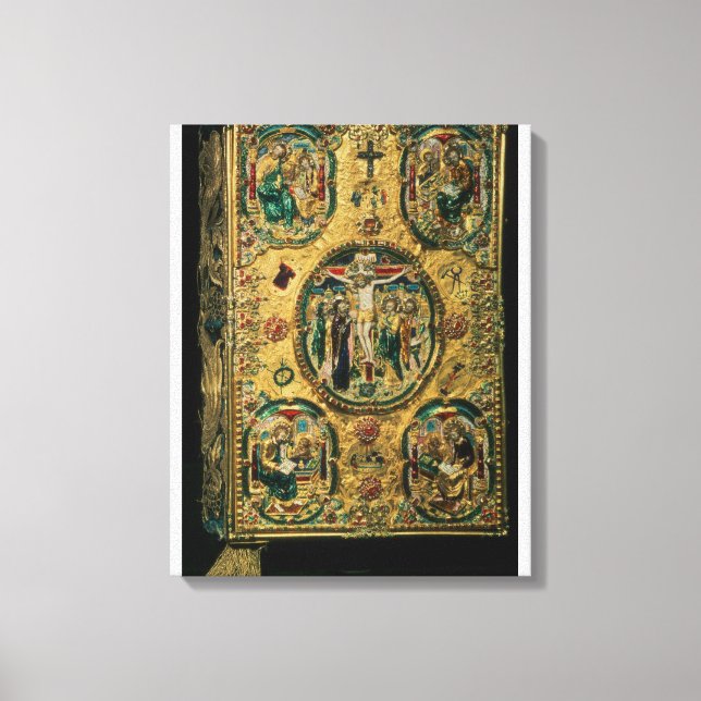Gospel cover, gold with repousse canvas print (Front)