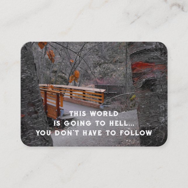 Gospel Evangelism Invite Salvation pocket keepsake (Front)