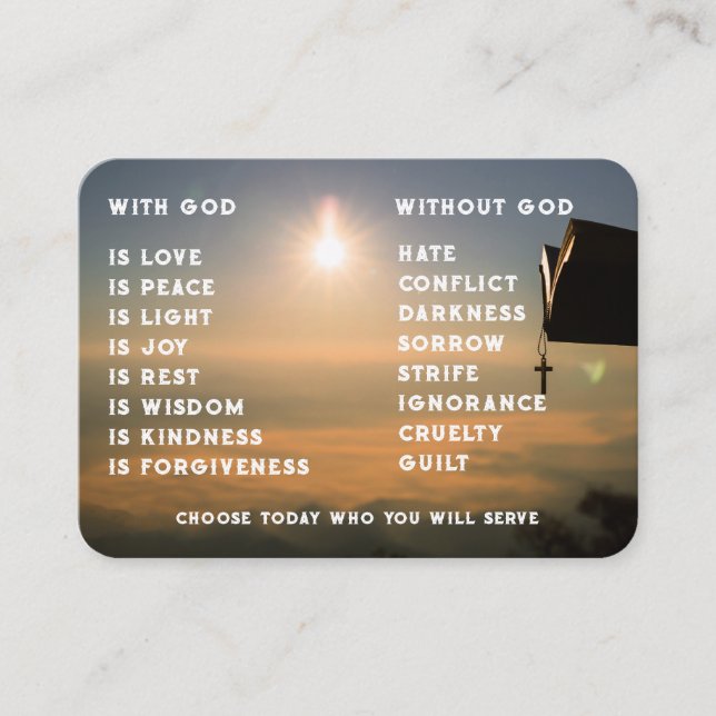 Gospel Evangelism Invite Salvation pocket keepsake (Front)