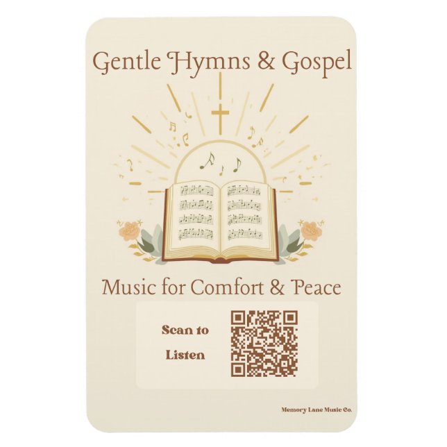 Gospel Hymns Memory Care Music Magnet Dementia (Vertical)