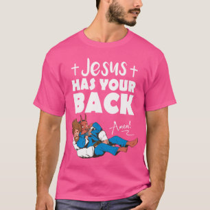 Gospel Mma Brazilian Jiujitsu Cartoon Bjj Art T-Shirt