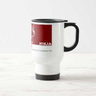 Gospel Ninja Red Over White Travel Mug