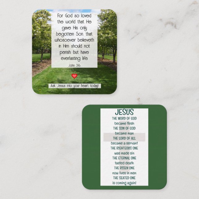Gospel Tract Card (Front/Back)