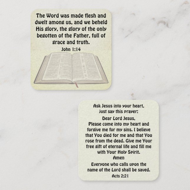 Gospel Tract Card (Front/Back)
