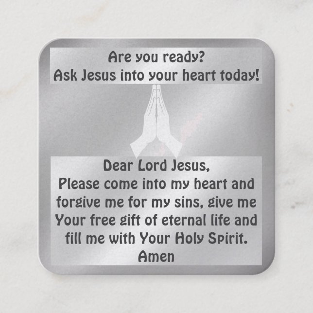 Gospel Tract Card (Front)