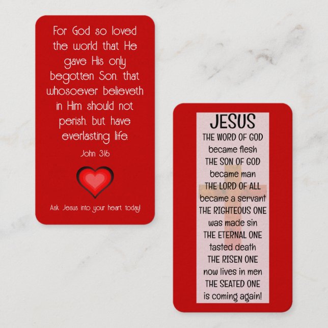 Gospel Tract Card (Front/Back)