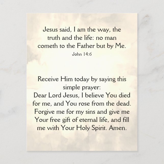 Gospel Tract  Flyer (Back)