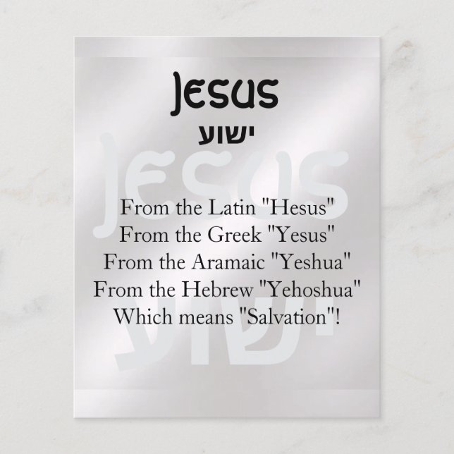 Gospel Tract  Flyer (Front)